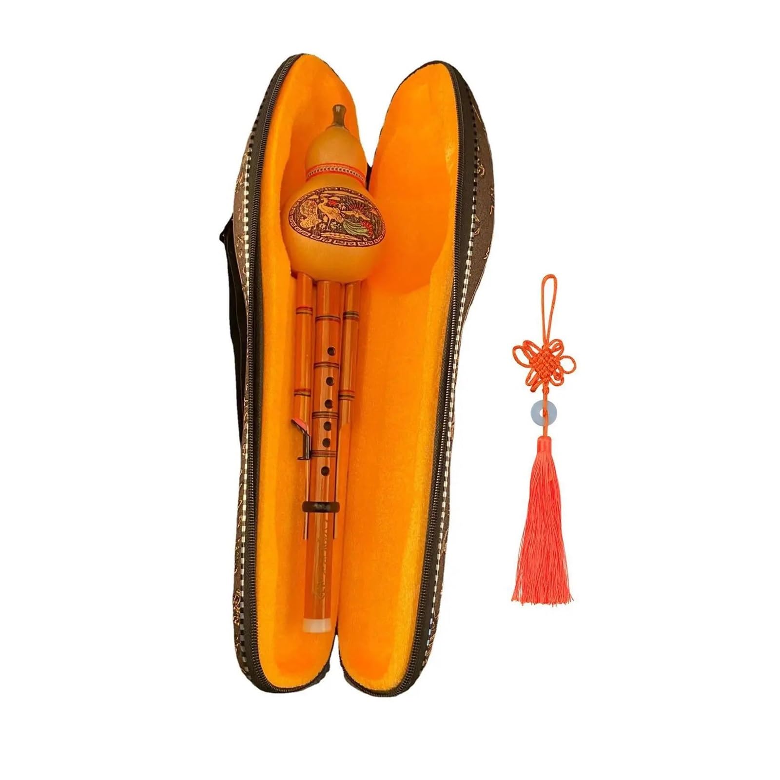Flûte Hulusi Portable Débutant Adulte - Instrument Ethnique Chinois En Bambou Touche C Ou B - Facile à Apprendre
