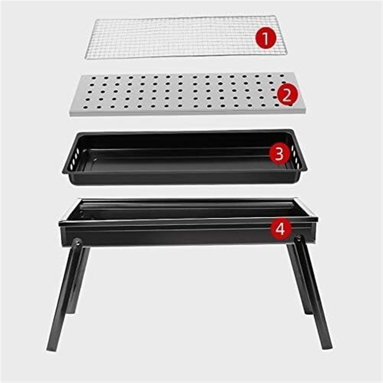 Grill na Węgiel Grill Na Świeżym Powietrzu Składany Przenośny Grill Na Węgiel Drzewny Camping Piknik Grill do Ogrodu
