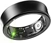 Anillo Inteligente de Salud y Fitness de Titanio (Negro, 11#) | Monitorea Ritmo Cardíaco, SpO2, Etapas del Sueño y HRV. IP68 Resistente al Agua. Estuche de Carga: 14+ Días. Sin Cuota Mensual. Tallas 7-12 5