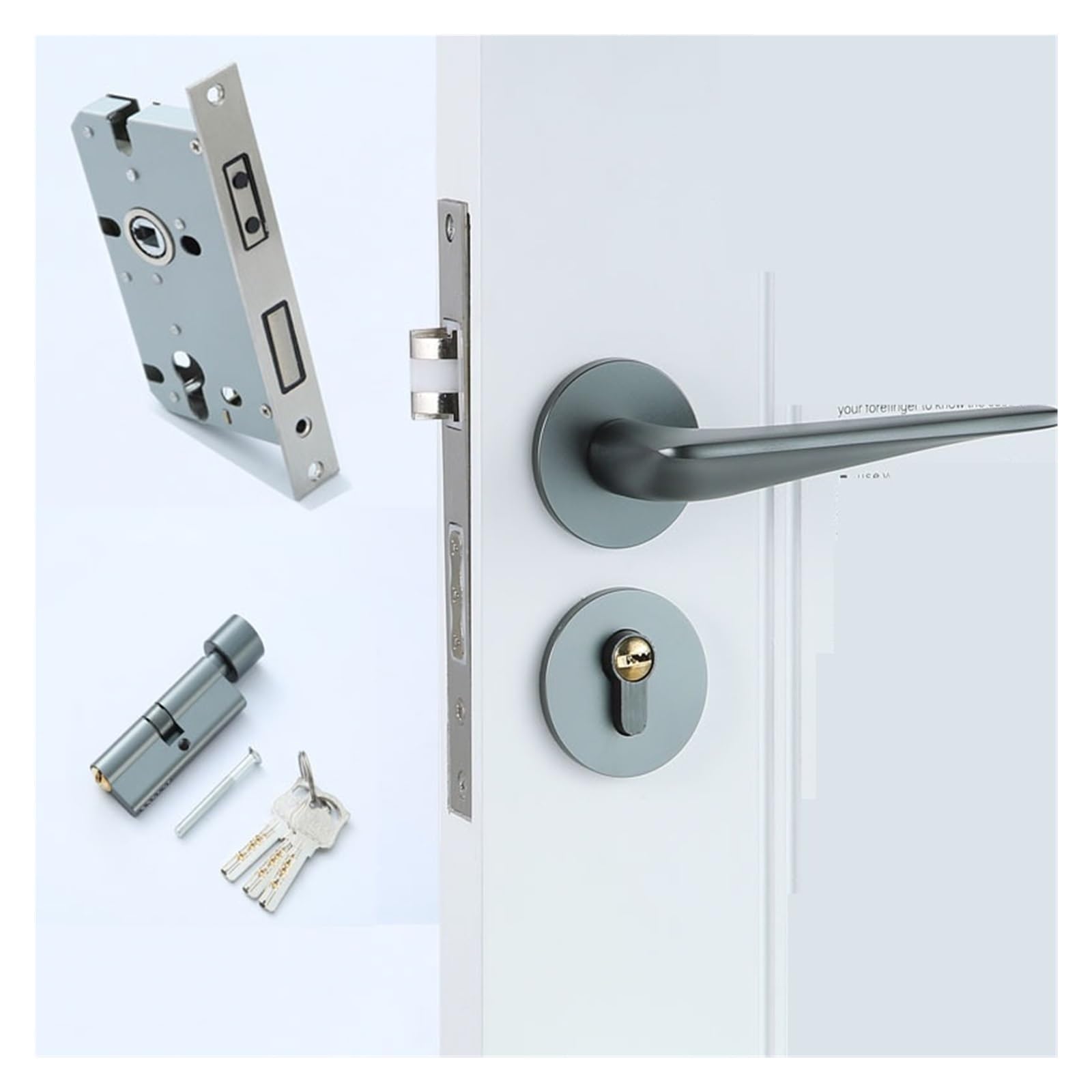 Szary Gwiaździsty Aluminium Magnetyczny Cichy Zamek | Sypialnia Magnetyczny Cichy Sprzęt Kosmiczny Gwiaździsty Szary Aluminium(Big 58 magnetically silent)
