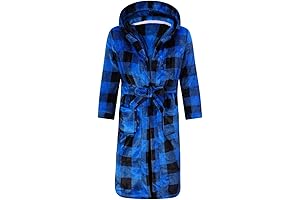 Boys Girls Soft Fleece Hooded Bathrobe for Kids