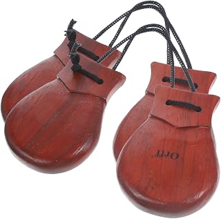 Yardwe 2 Piezas Castanets de Madera Adultos Instrumentos de Percusión Españoles Sonido Rico y Perfectos y Fiestas