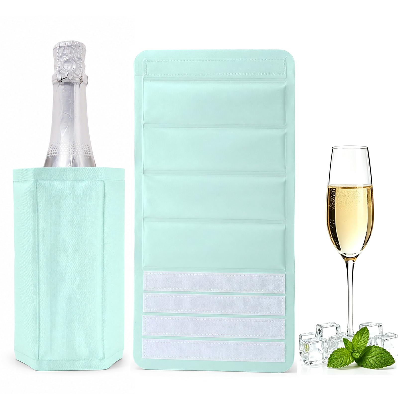 Reusable Gel Wine Sleeve – Freezable No-Ice Bottle Chiller for Wine, Champagne & Beer, Universal Fit 750ml Bottles, Outdoor Parties, Picnics & Gifts