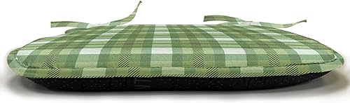 Vista 98 de Lunarable Orient - Cojín de asiento para silla, curlicues florales orientales con elementos artísticos venecianos, hojas de follaje, damasco a