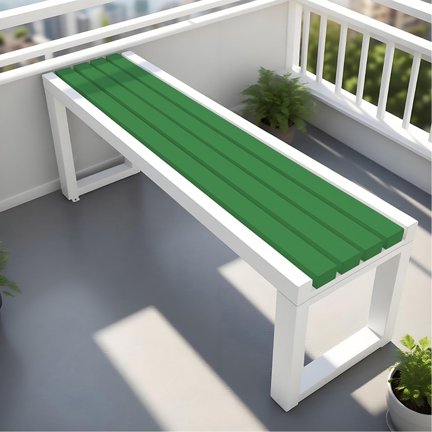 Banc de jardin d'extérieur anti-rouille pour deux personnes avec pieds en métal