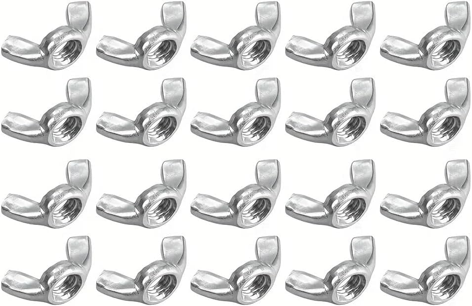 Wing nut, Hand Twist nut, Wing Nuts Zinc Plated Hand Tighten Nut Parts(20pcs-M5)