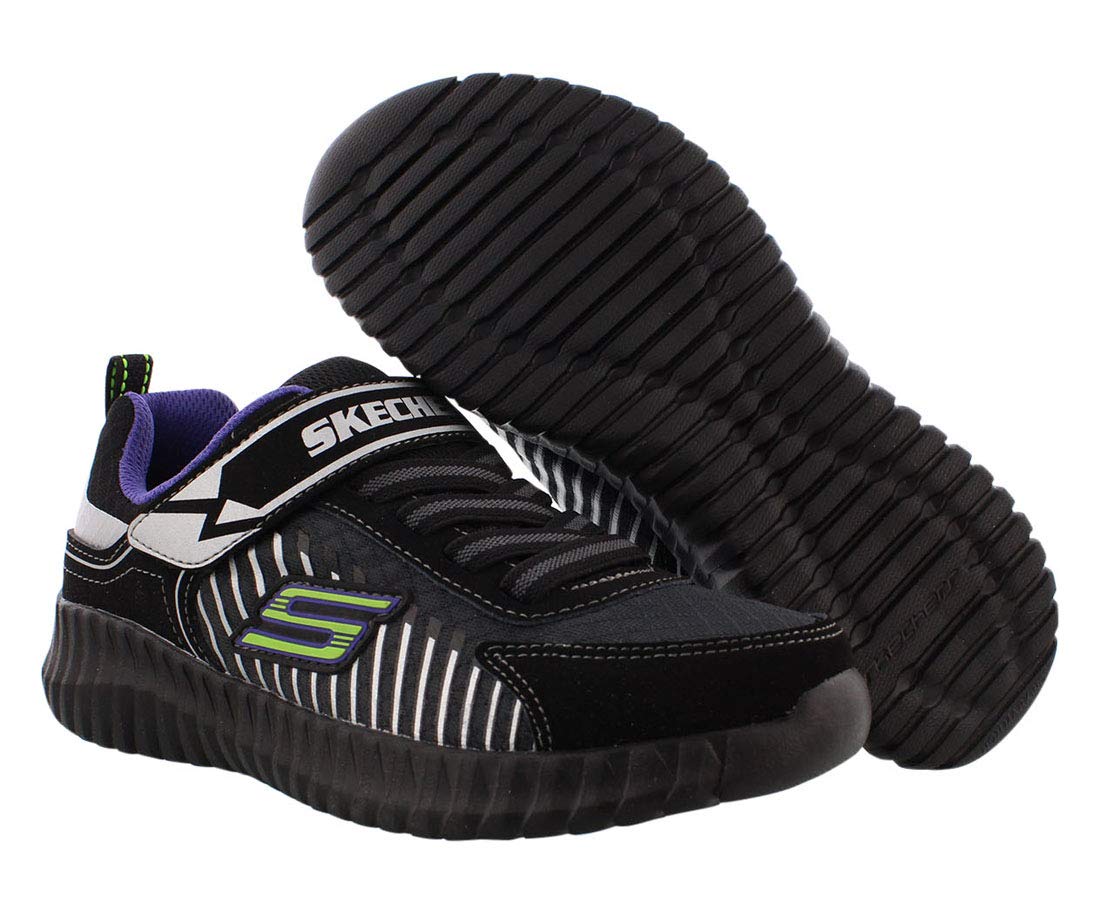 Skechers Elite Flex Spectropulse Boys Shoes Size 11, Color: Black/Purple