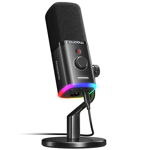 MAONO Dynamic Gaming Microphone: USB XLR Dynamic Computer Microphone with Software-RGB PC Mic for Gamer-Podcast Mic Kit for Streaming Recording Studio YouTube Content Creation Online Chat PD100X