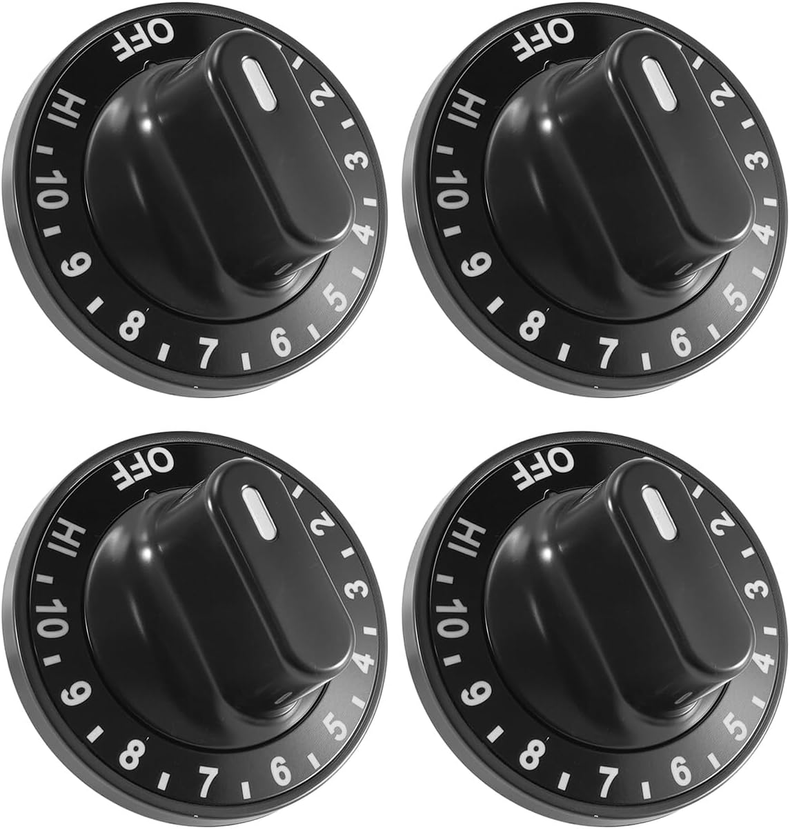 12200035 Top Burner Control Knob Kit Compatible with Jenn Air Kenmore Whirlpool Ranges Ovens, Range Surface Burner Knob Replace 12200035 7-3272 7-3662 7-4844, 4 Pack