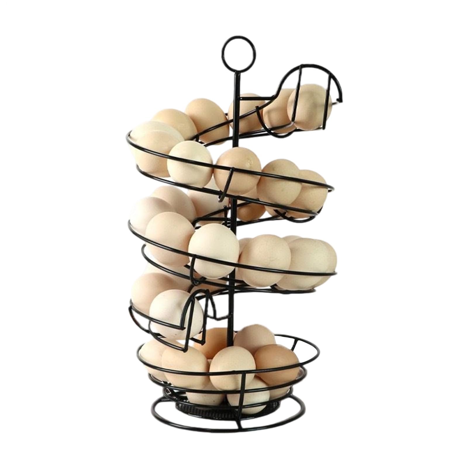 MRKU Cesta de Almacenamiento para Huevos de Cocina - Soporte metálico para exhibición de Productos Frescos para encimera, Carrito para el hogar/apartamento
