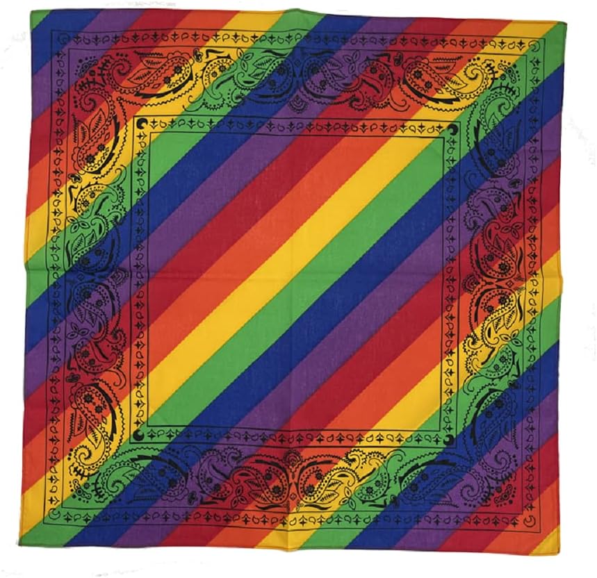 Vamqor 12pcs Bandana for women and men 100% Cotton Custom Fashion Paisley Design Multifunctional Outdoor Square Handkerchief
