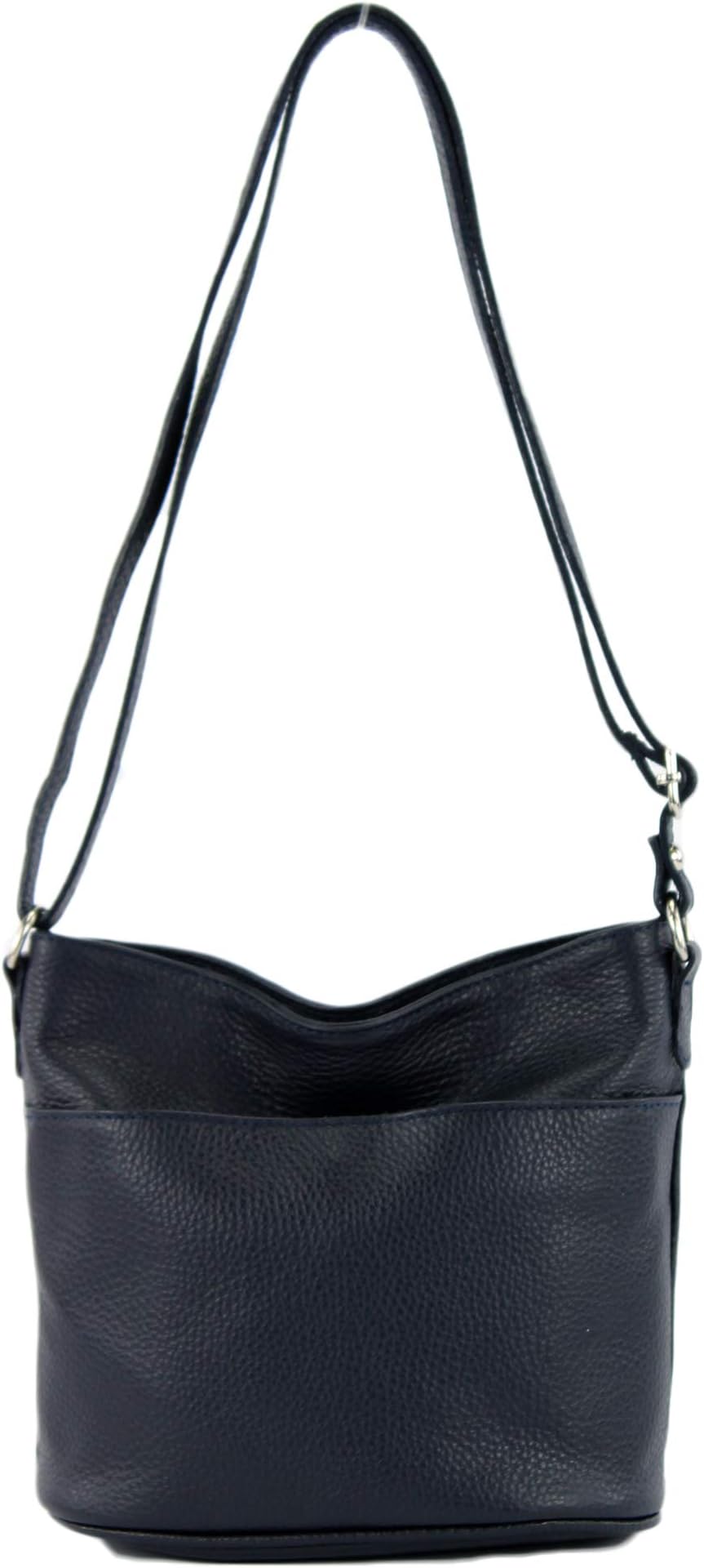 modamoda de - T188 - Borsa a mano italiana Shopper in pelle, cammello