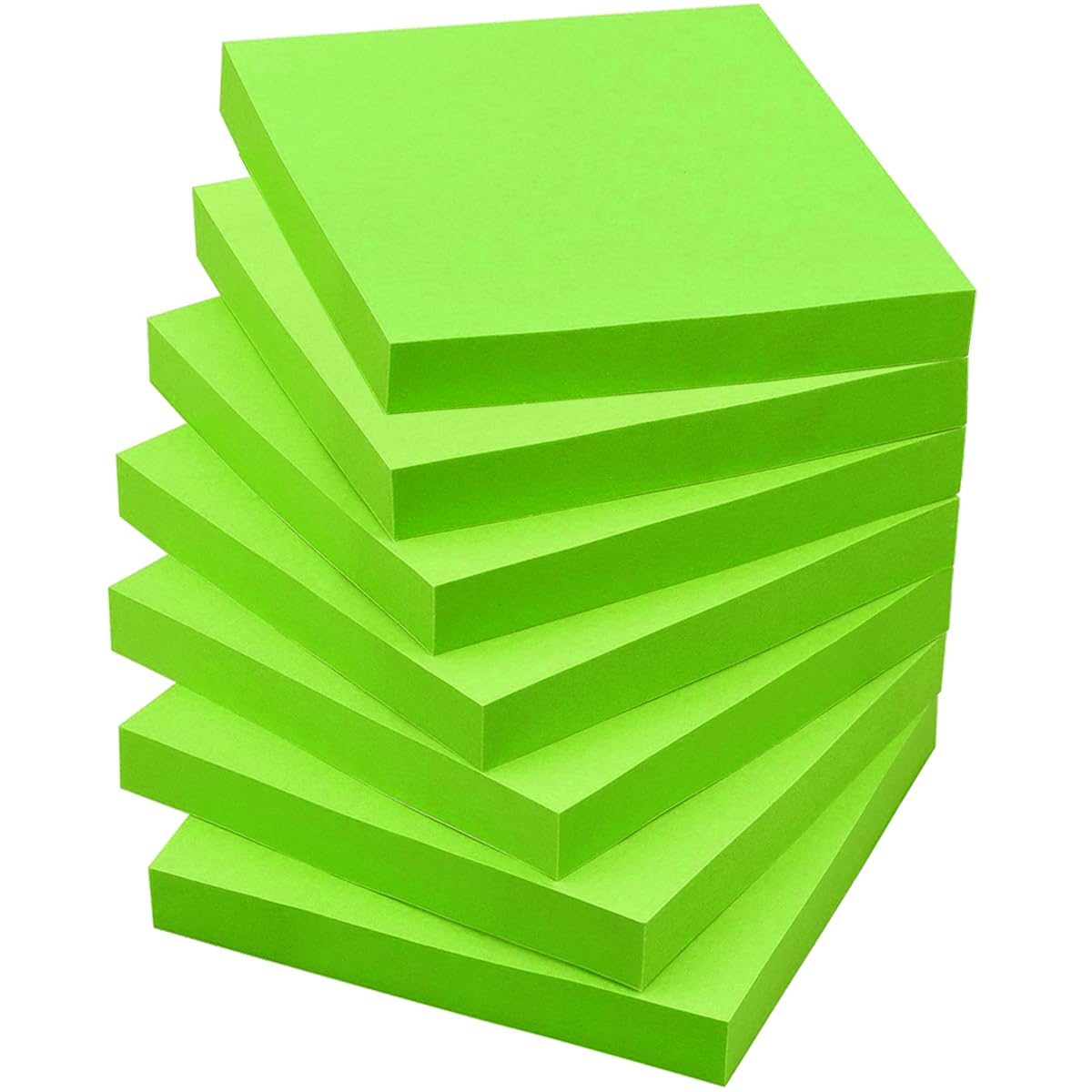 Amazon.co.jp: 7冊*100枚(7色から選べます) 75x75mm 付箋 おしゃれ 緑