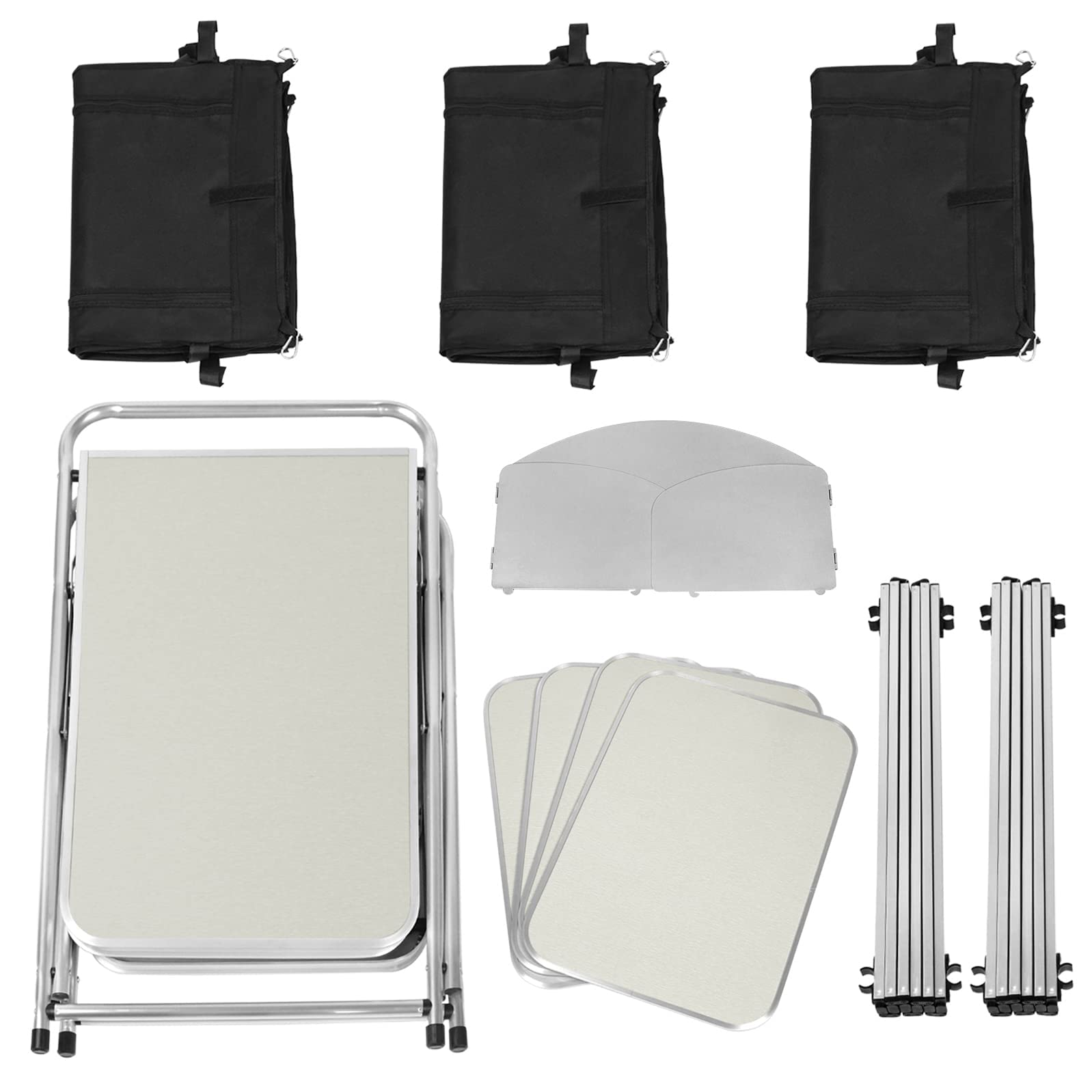 LZQ Armoire de camping pliable avec armature en aluminium, évier avec sac de transport, portable pour camping, jardin, balcon, fête, voyage (type A)