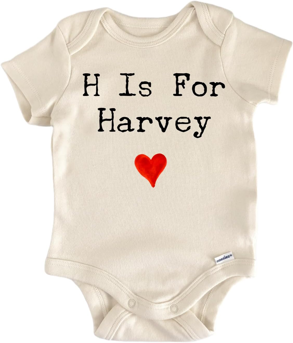 H Is For Harvey - Baby Boy Girl Clothes Bodysuit Funny Cute