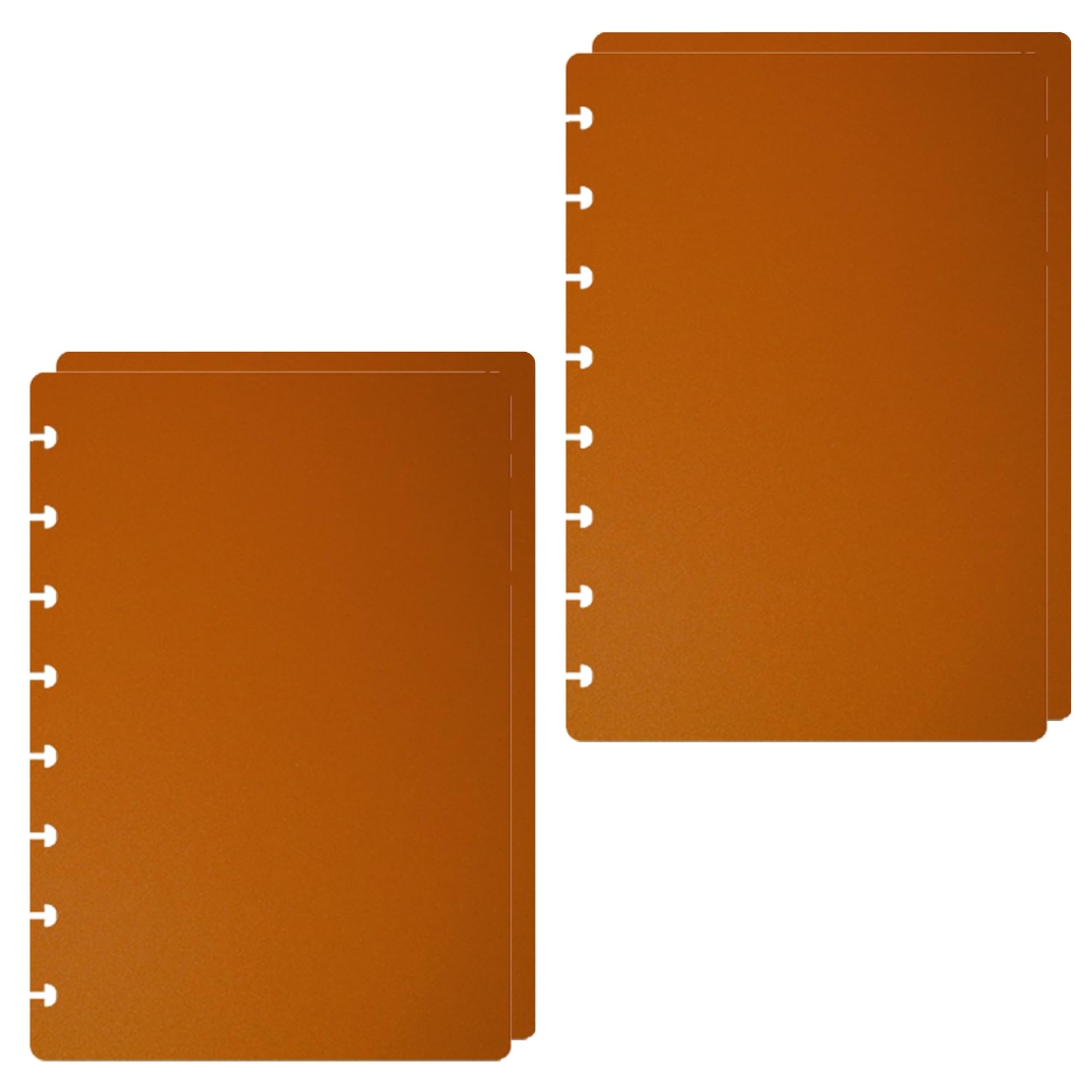 ITSYHPRO 2 Set A5 Disc Planner DIY Cover Discbound Notebook Accessories Candy Colors Compatible for Notebook and Planner(Brown,A5)