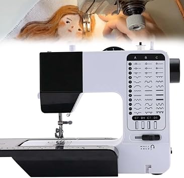 Beginner and Advanced Industrial Sewing Machine, Multifunctional Portable Embroidery with 38 Stitches, Heavy Duty Portable Embroidery Machine, You Can DIY Handbags, Clothes, Curtains