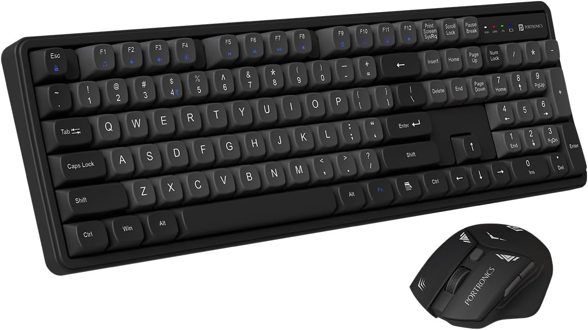 Amazon.in: Buy Portronics Key9 Combo Wireless Keyboard and Mouse Set ...
