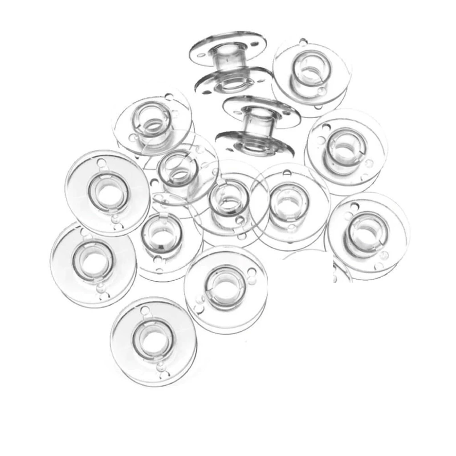 Szpulki do maszyn do szycia Plastikowe szpulki z otworem na nawijacz do przemysłowej maszyny szycia pojedynczą igłą(100pcs)