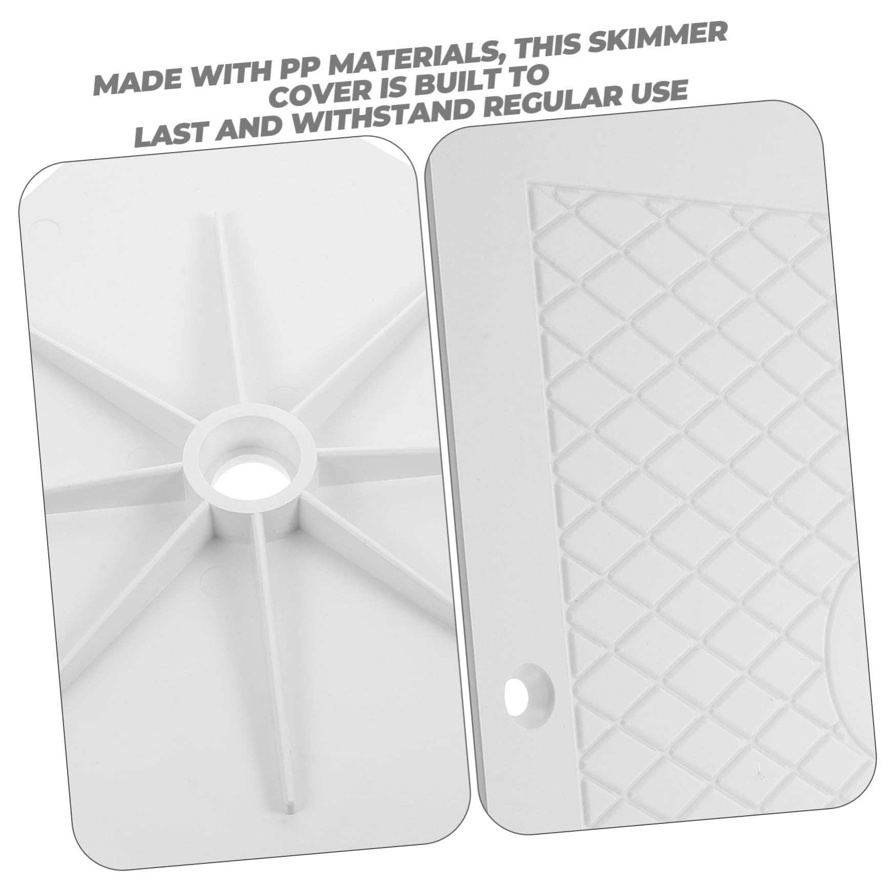 Cubierta de Skimmer Cuadrada 10 X10 para Piscina, Repuesto Compatible Modelo Sp1084, Tapa de Cubierta de Skimmer de Piscina Resistente PP para Mantenimiento y Protección