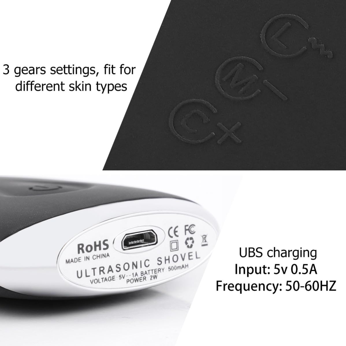 Cepillo Facial Eléctrico de Silicona 500 Mah para Limpieza Profunda