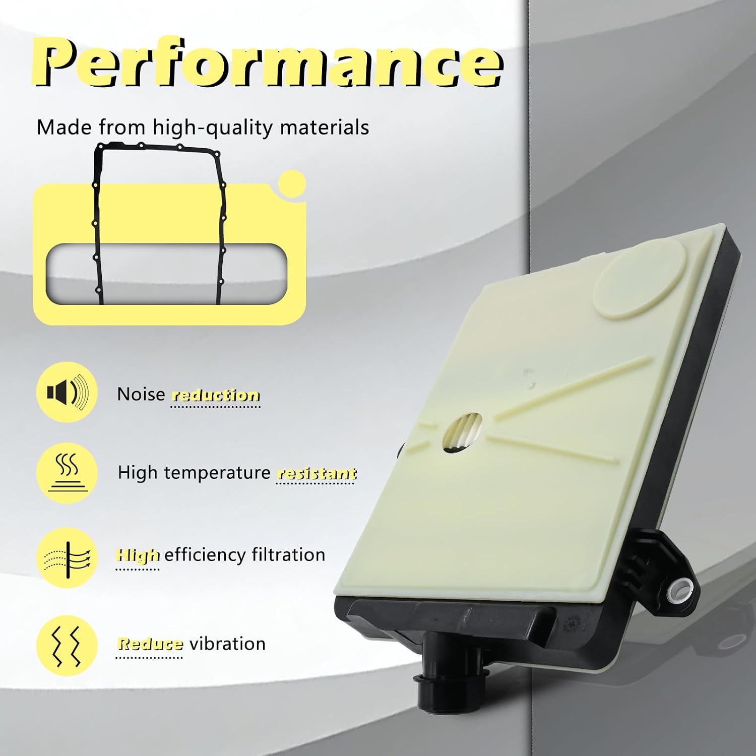 10R80 10R100 Automotive Trans Transmission Filter Kits Oil Pan Gasket Fits for Ford Explorer Expedition Ranger Mustang Aviator Navigator for F-150 F150 Transit-150 250 350# HL3Z7A098A