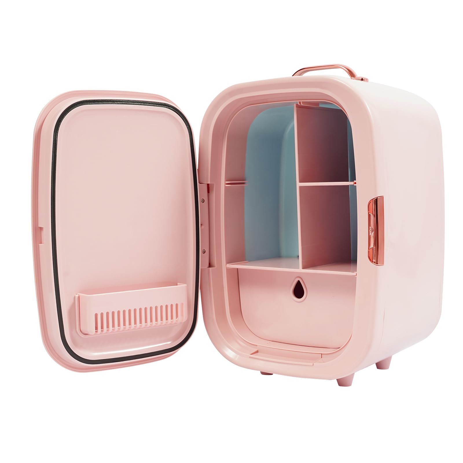Kosmetik-Kühlschrank 12L-Skincare Fridge Beauty Kühlschrank für die häusliche Aufbewahrung, Kühl- als auch Heizfunktion für Makeup Lippenstif, Getränken und Medikamenten
