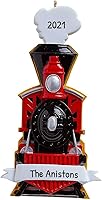 Vista 5 de Ornaments by Elves Adorno de tren personalizado 2024 – Adorno de tren de locomotora Polar Express, regalos para viajeros internacionales, decoración