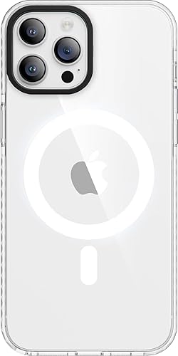 Funda magnética transparente para iPhone 11 Pro Max con protector de pantalla + protector de lente de cámara compatible con Magsafe, bonita funda de