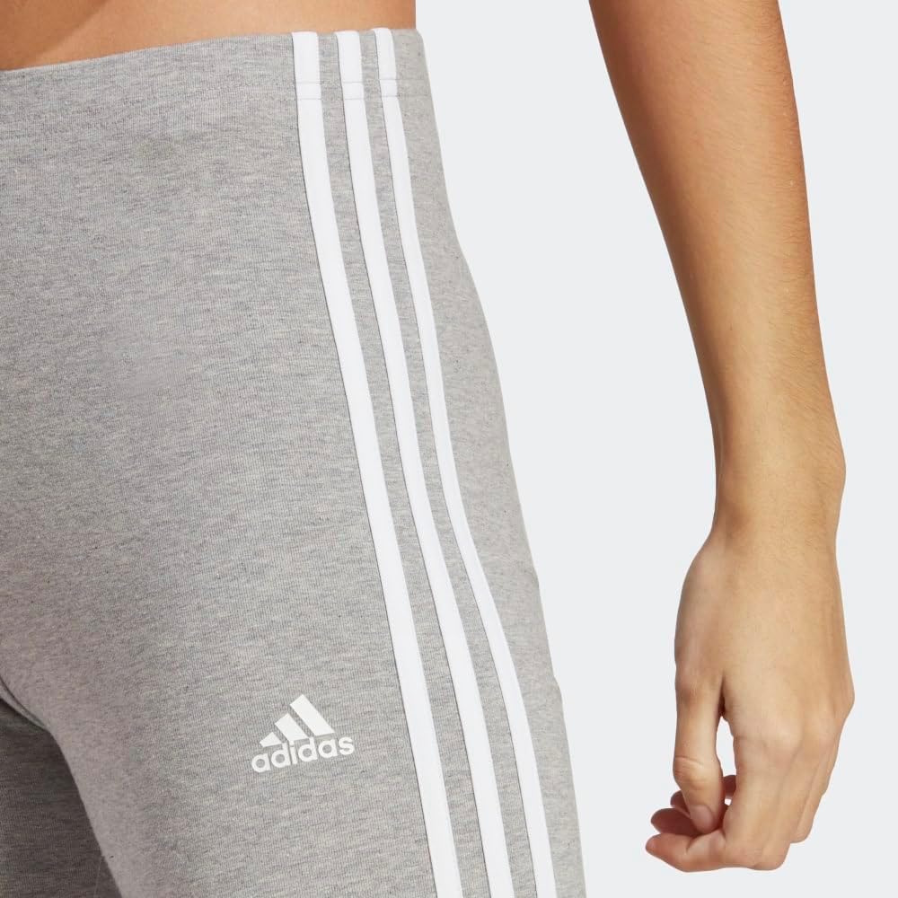 adidas Womens Essentials Striped High Waisted Leggings Casual Comfort Technology - Grey - Image 7