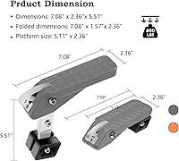 Vista 2 de COWVIE Escalón Plegable para Puerta de Automóvil - Acceso al Techo del Vehículo, Escalón para la Mayoría de SUV, Camión, Jeep, Carga Máxima 400