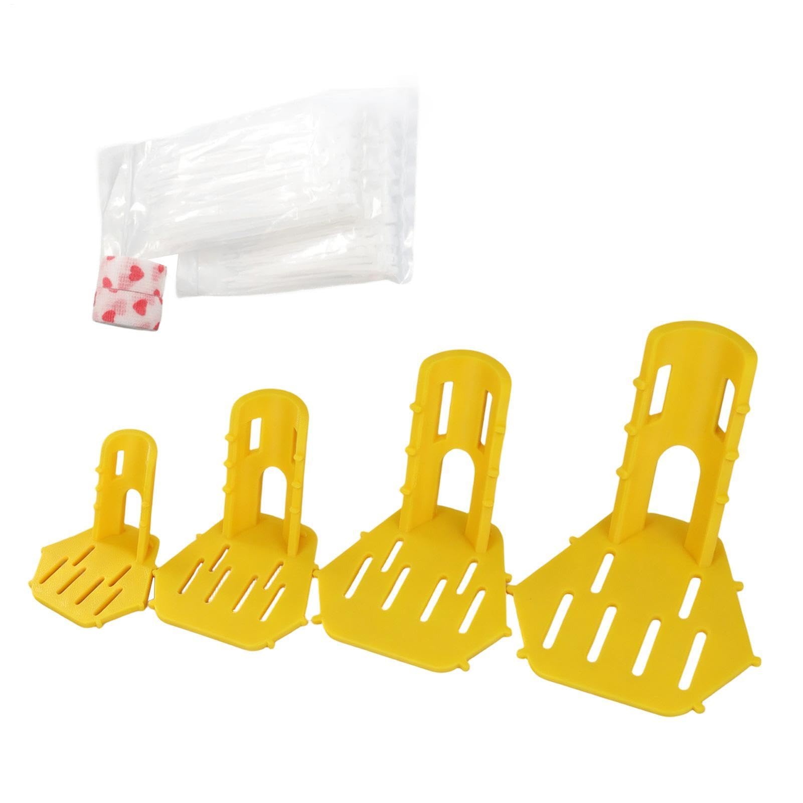 Ensemble d'attelles de jambe de volaille – Orthèse confortable réutilisable en ABS pour pattes de poulet et canard