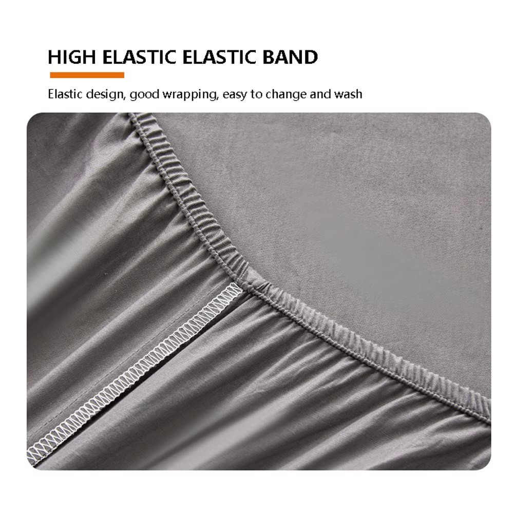 Wzywai Drap Housse 120x190/200cm Drap de lit 100% Coton Bonnet Elastique 15cm pour Matelas Mince Protege Matelas Housse Matelas 1 Personne Fitted Sheet (Color : Graey, Size : 120x190cm)