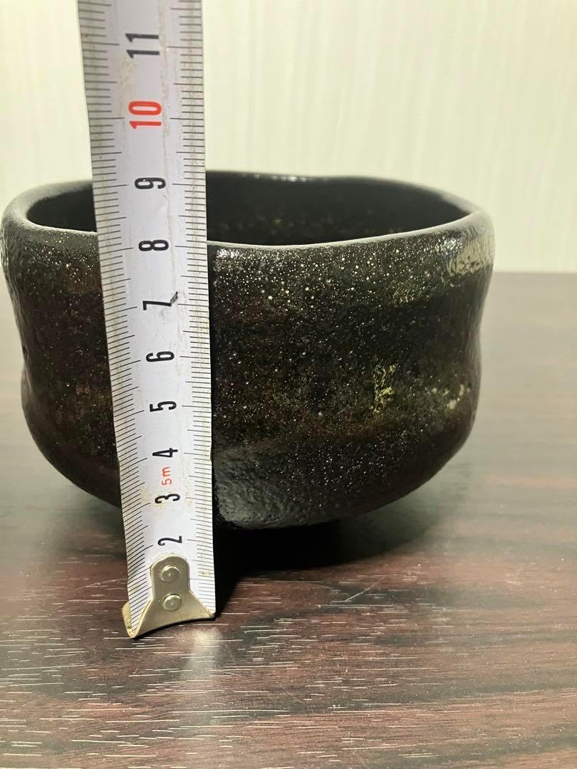 瀬戸焼 三代 山口錠鉄作 染付 肩衝茶入 三玄院長谷川大真師書付箱