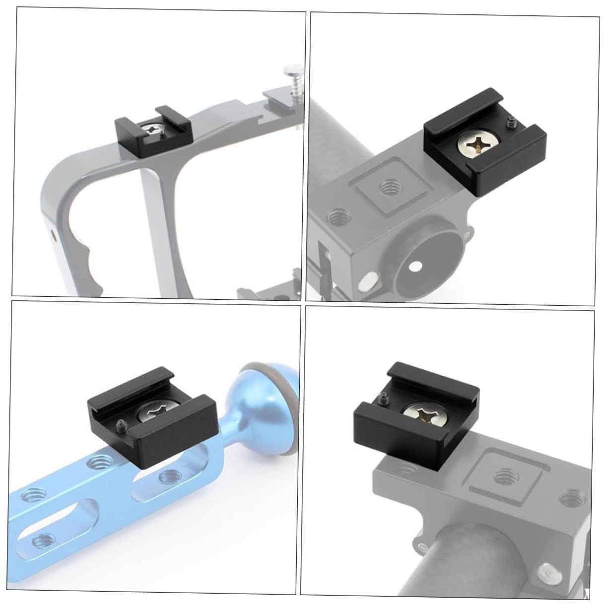 Mikikit 5sätze Hot Shoe Mount Adapter Für DSLR Kameras Vielseitiger Hot Shoe Extension Adapter Mit Schraube Für Zubehörmontage Und Kreative Fotografie