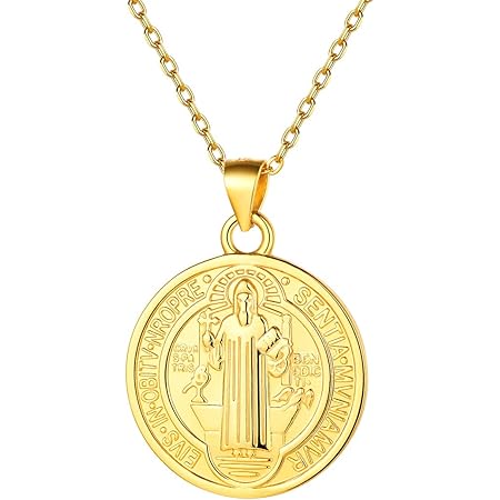 Sweat à Capuche Avec Médaille De Saint Benoît – Design Chrétien Catholique, Coupe Classique – 241 G