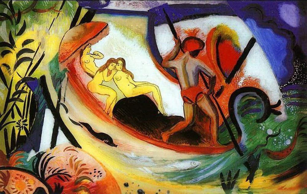 Amazon.co.jp: 22 点の絵画 バーク表現主義者 ACE1 の三人の少女