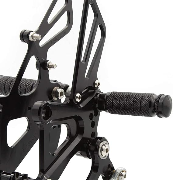 FXCNC CNC Billet Motorcycle Rearset Foot Pegs Rear Set Footrests Fully Adjustable Foot Boards Compatible with CBR250R 2010-2018