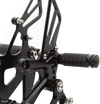FXCNC CNC Billet Motorcycle Rearset Foot Pegs Rear Set Footrests Fully Adjustable Foot Boards Compatible with CBR250R 2010-2018