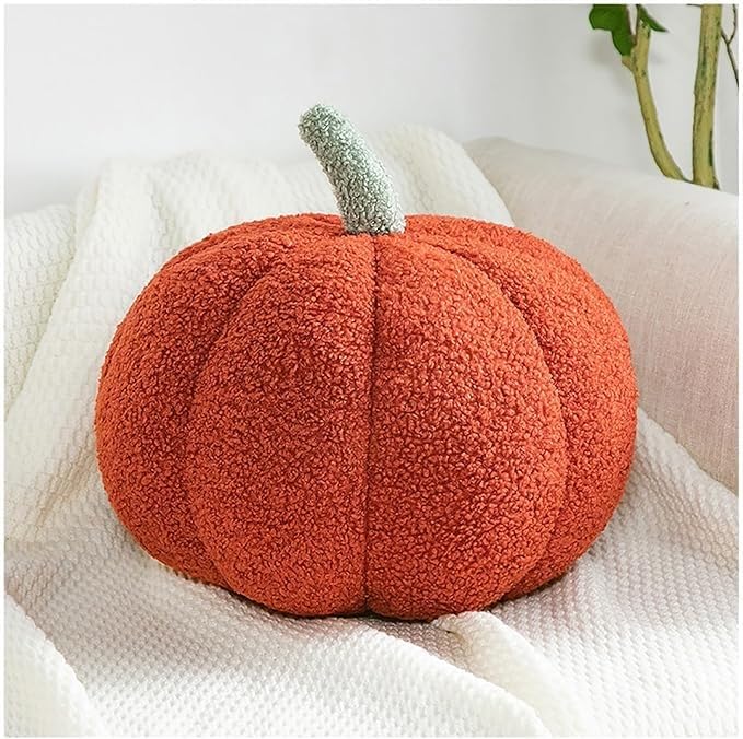 Coussin plaid citrouille doux pour canapé cosy et ambiance cocooning Halloween