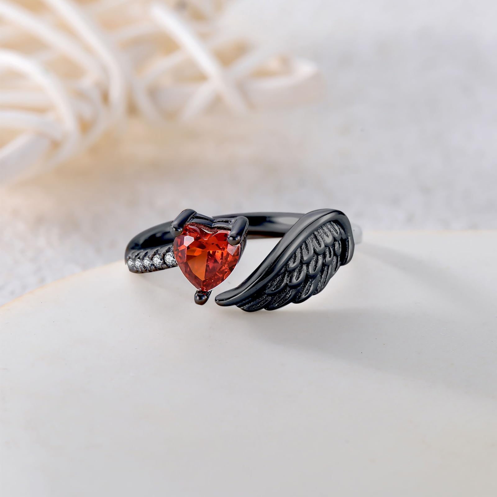 Offener Ring Damen 925 Sterling Silber Verstellbarer Ring Sonnenblumen-/Türkisfeder-/Engelsflügel Ring Hypoallergener Valentinstag Schmuck Geschenk für Ehefrau, Freundin, Tochter und Großmutter
