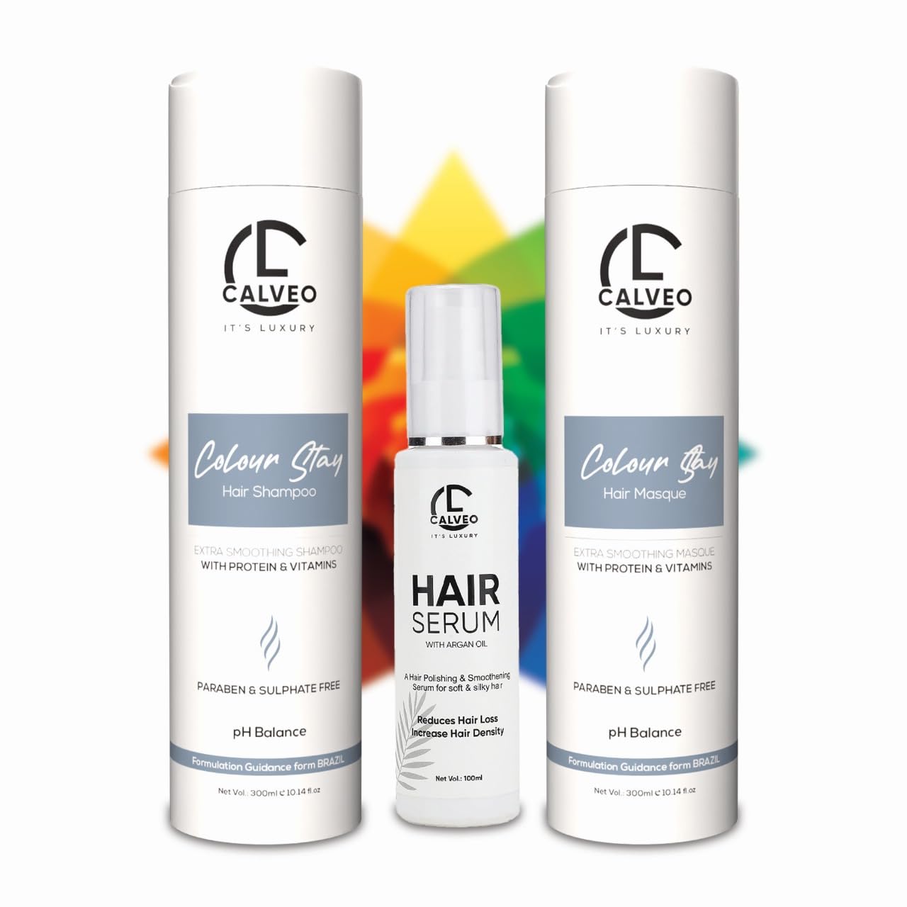 CALVEO Colour Stay Hair Shampoo, Mask & Serum Combo Kit – For Coloured & Treated Hair (Pack of 3)-image-49