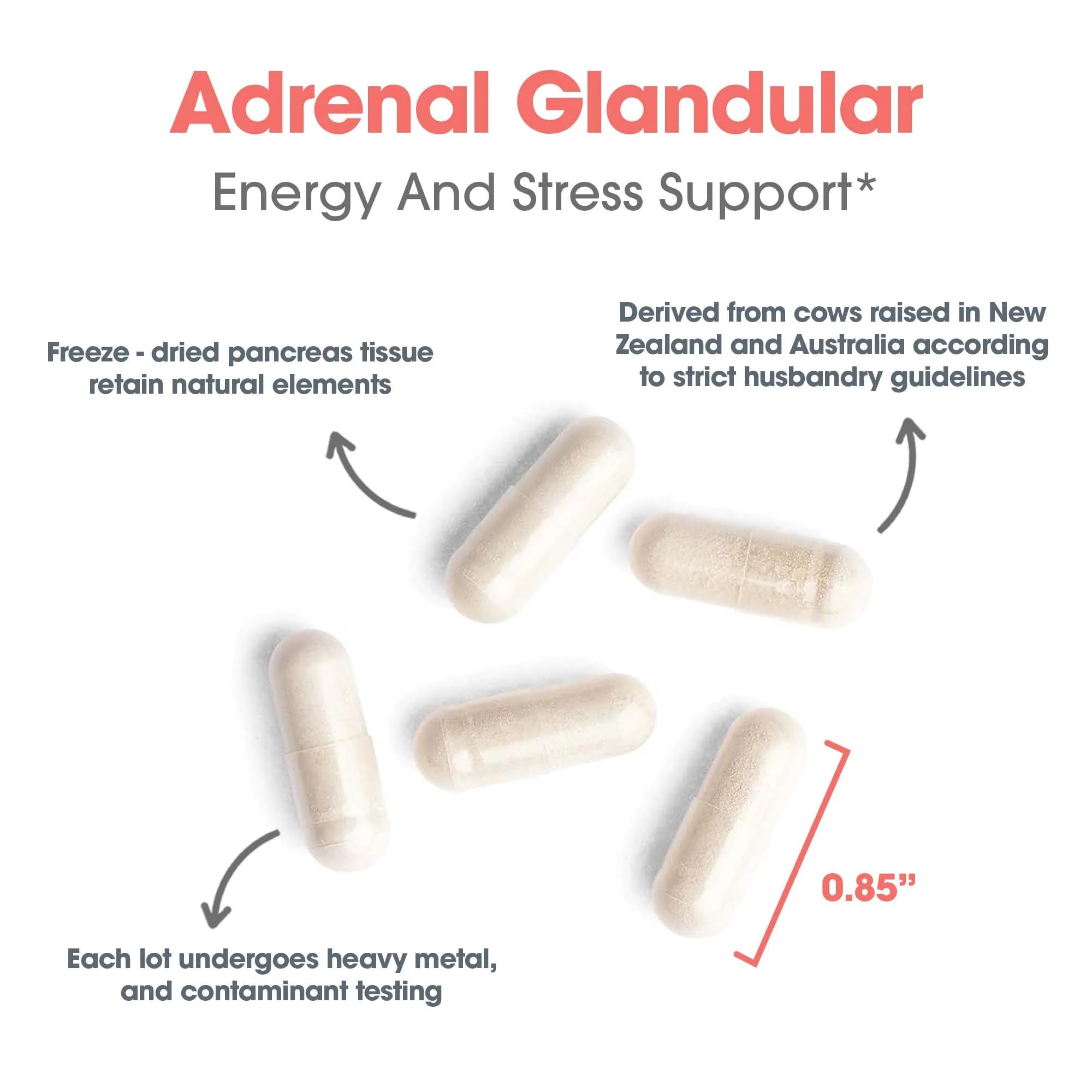 Allergy Research Group Adrenal Natural Glandular 100 mg 150 Kapseln