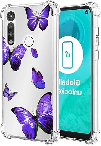 Miniatura 8 de Bohefo Funda transparente compatible con Moto G Fast, Motorola G Fast para niñas y mujeres, bonita funda protectora de TPU suave a prueba de golpes