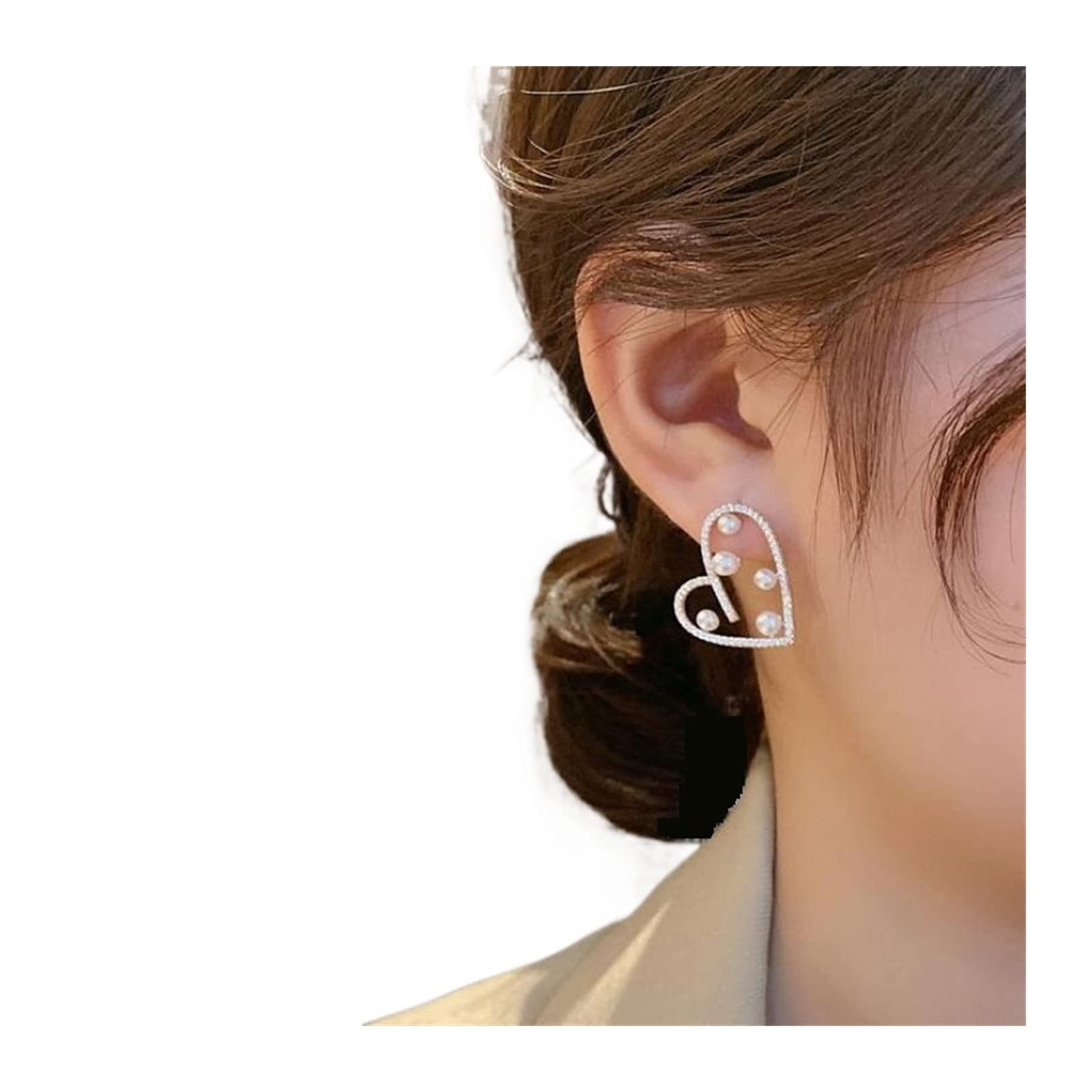 Boucles d'oreilles perles d'imitation pour vos soirées - 5
