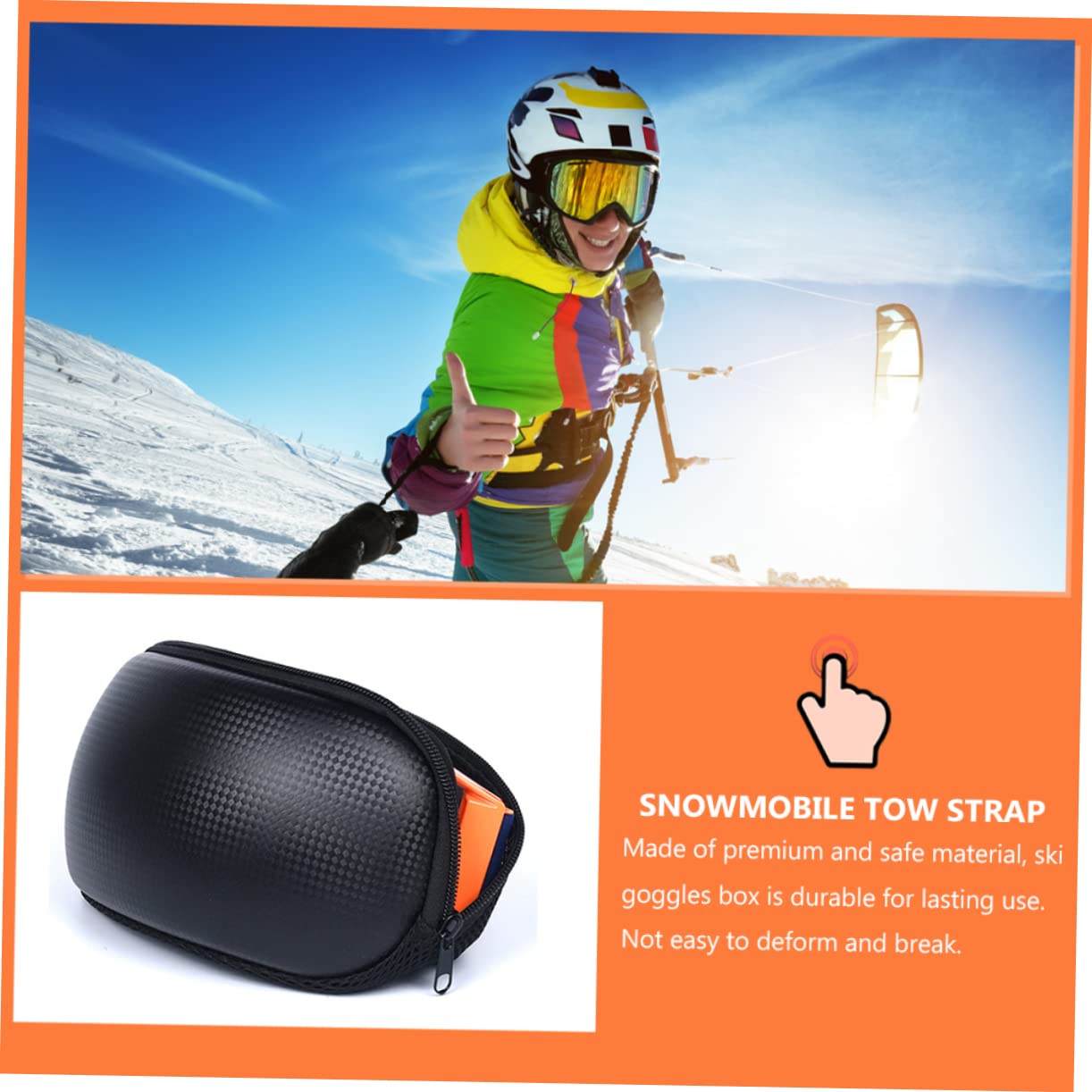 BESTYASH Ski Goggle Case Hard Shell Snow Goggle Lens Bag Sports Glasses Storage Box for Outdoor Activities