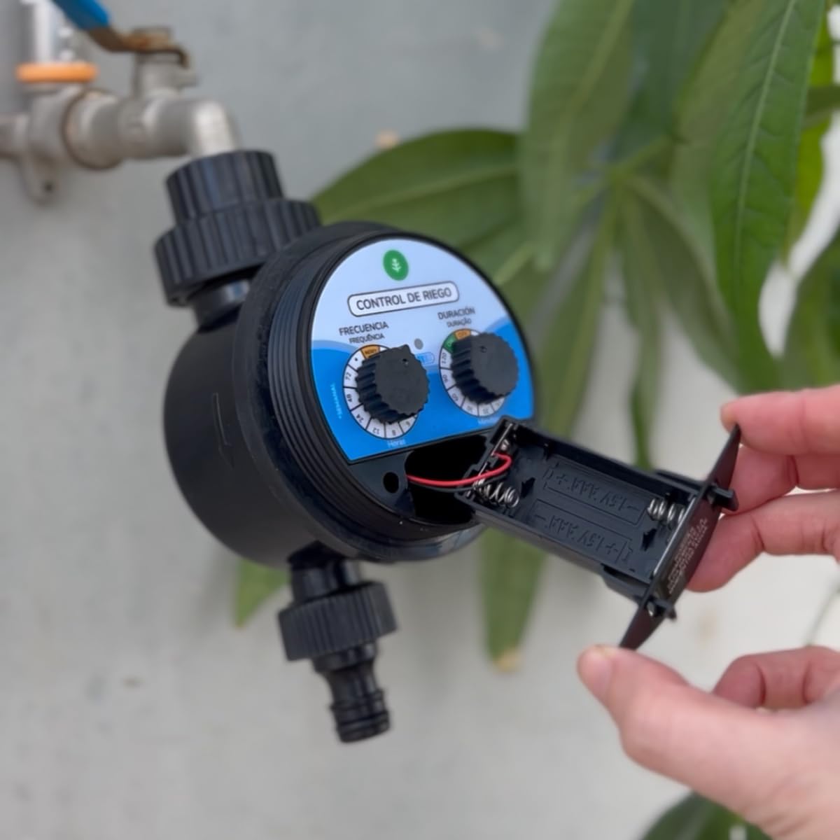 PLANETA HUERTO | Programador d'Arrosage Blindé, Automatisation d'Arrosage, Durée et Fréquence Réglables - Programador de Riego Resistente al Agua, Idéal pour Jardins et Potagers