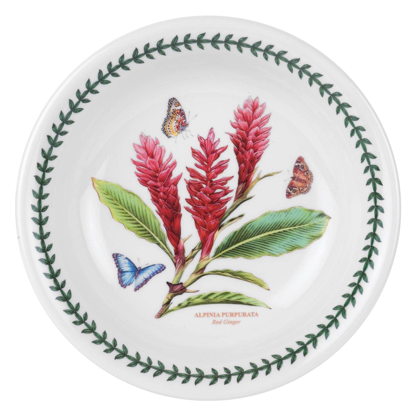 PortmeirionExotic Botanic Garden Collection, Pasta Bowl with Red Ginger Motif, 8.5-Inch, Serveware, Floral Design, For Pasta, Soups, & More, Microwave and Dishwasher Safe