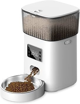 Amazon | ABRCT 自動給餌器 猫 中小型犬用 自動餌やり機 タイマー式 1