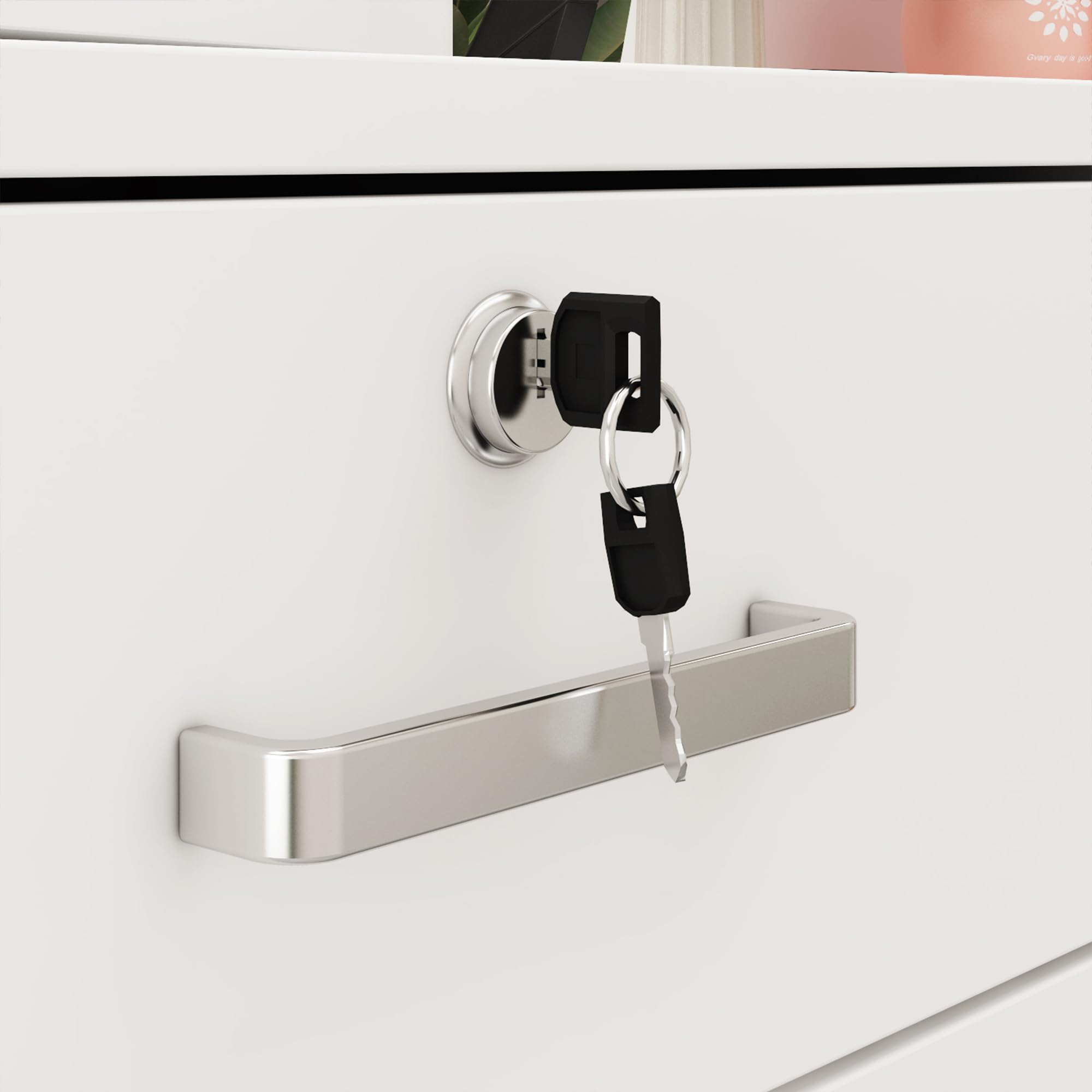 Empfangstheke, Empfangstresen, Rezeptionstisch, Rezeptionstheke mit 1 Schubladen und 1 Schrank, Empfangstheken, Rezeptionstheken mit Tastaturschublade, Bürotheke, MDF, 140 x 100 x 110 cm